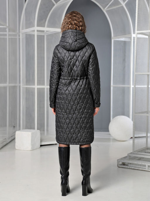 25103 Плащ утепл. черный - Dizzyway фото 4