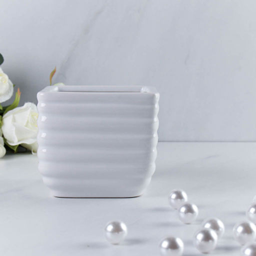 Кашпо 10х8,5 см / 2024W /уп 6/72/белое - Галеонтрейд фото 2