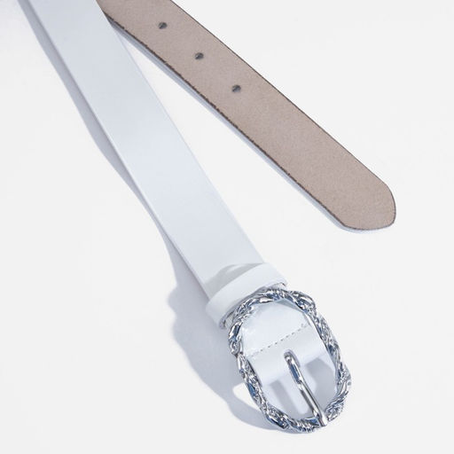 Ремень женский, ширина 3 см, винт, пряжка металл, цвет белый - Simaland фото 2