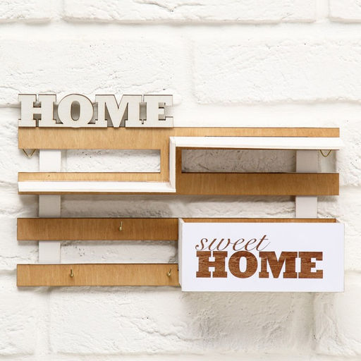 Ключница настенная с полкой «Ступеньки», 30×18 см