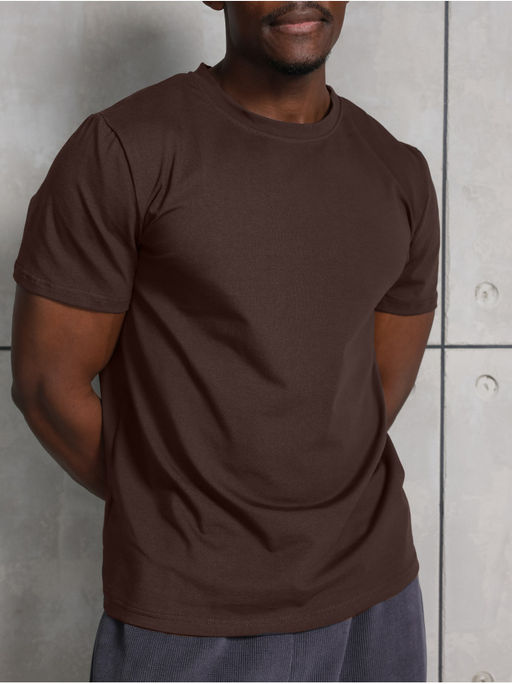 Футболка "Однотонная" Шоколад Мужской