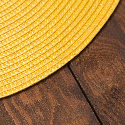 Салфетка сервировочная «Доляна. Классика», жёлтый, d=38 см