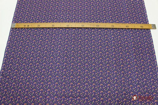 Ситец Цветики цв.чернильный, ш.0.95м, хлопок-100%, 100гр/м.кв - Купава фото 2