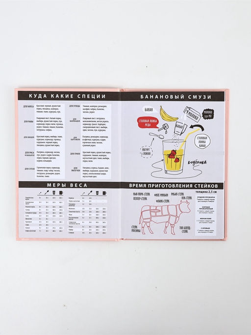Набор: Книга для записи рецептов А5, 80 л и термостакан 350 мл  "Ешь, готовь, люби"