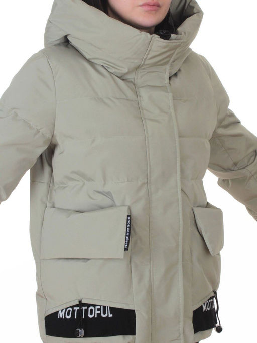 PE23-2 OLIVE Куртка зимняя женская оверсайз (150 гр. холлофайбер)