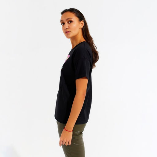 Футболка женская MINAKU Girl, чёрная, размер 44