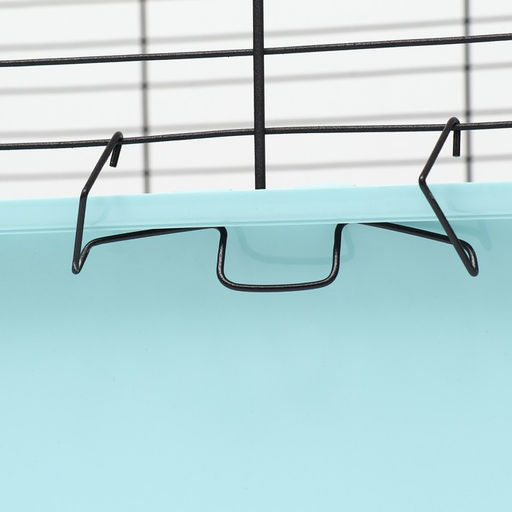 Клетка для кроликов, морских свинок Пижон №4 складная , 80 х 50 х 47 см, бирюзовая  фото 6