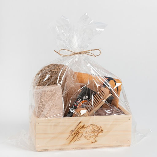 Набор подарочный «Этель» Tiger, полотенце 70×146 см, щётка, мочалка