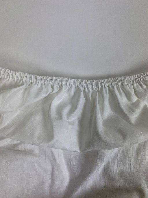 Простыня на резинке Страйп Сатин Белая (резинка по кругу) 200х200х20 - Амавес-текстиль фото 6