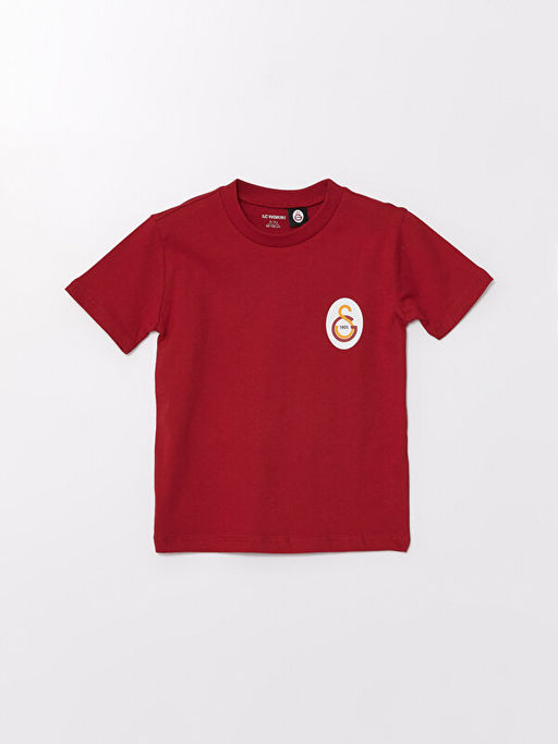 Bisiklet Yaka K?sa Kollu Galatasaray Bask?l? Erkek Bebek Ti??rt