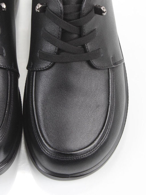 03-YDN15-22 BLACK Полуботинки женские (натуральная кожа)