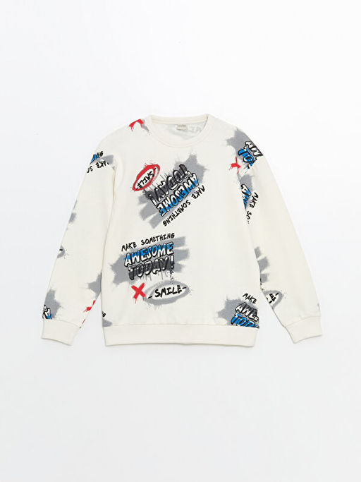 Bisiklet Yaka Erkek ?ocuk Sweatshirt