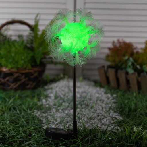 Садовый светильник на солнечной батарее Клубок, 70 см, 1 LED, свечение мульти (RGB) - Luazon lighting фото 4