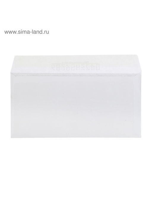 Цена за 100 шт. Конверт почтовый E65 110×220 мм, поле «Кому-куда», без окна, отрывная лента, внутренняя запечатка, 80 г/м²