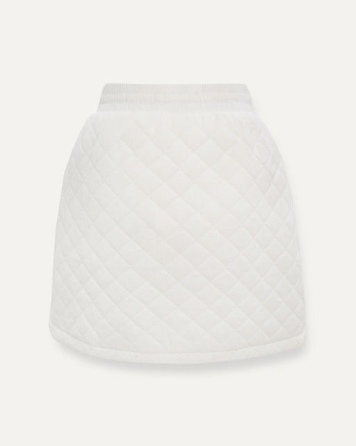 Стеганая белая юбка сп - Incity фото 3