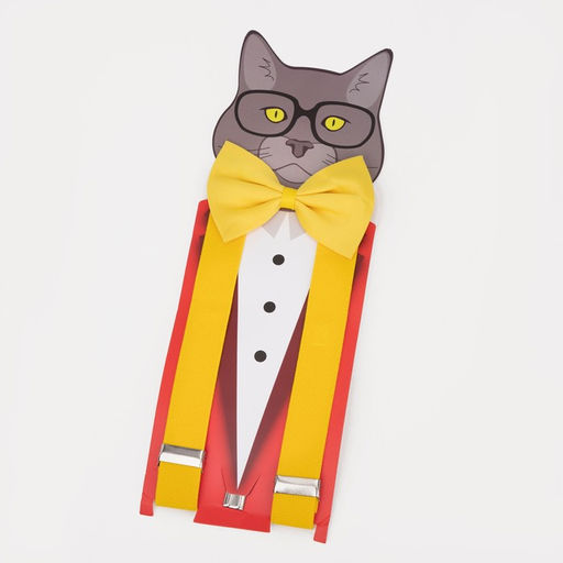 Подтяжки детские «Выбражулька», ширина 2.5 см, бабочка, жёлтая