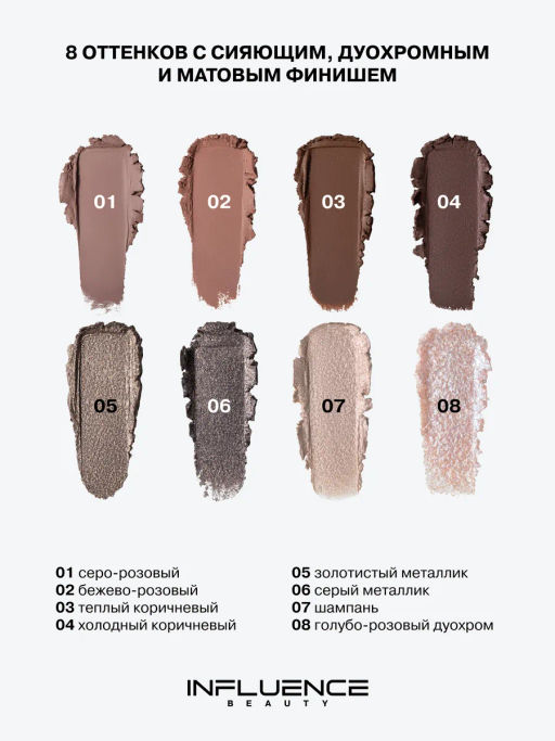 Influence Beauty Тени в стике Neostylus тон 01 серо-розовый
