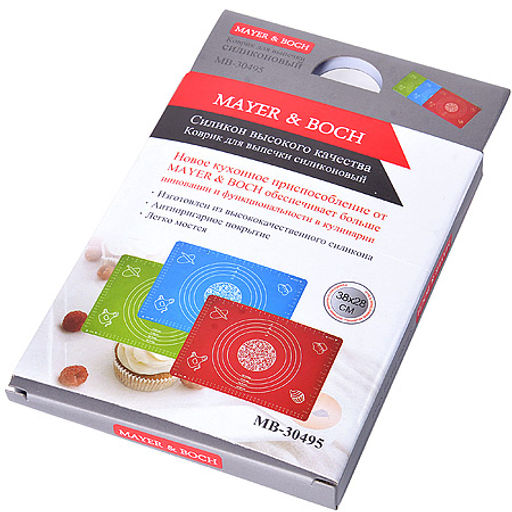 30495-2 Коврик силикон 38х28см. голубой MB (х72) - Mayer&boch фото 4