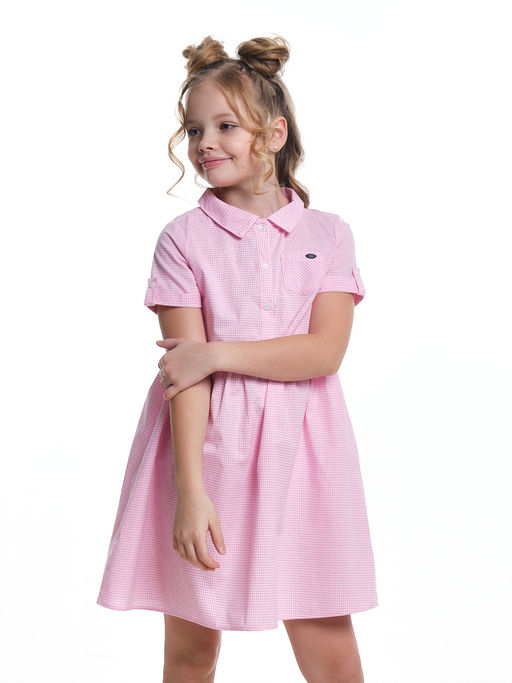 Платье для девочки нарядное UD 2684 клетка розовая - Mini maxi фото 6