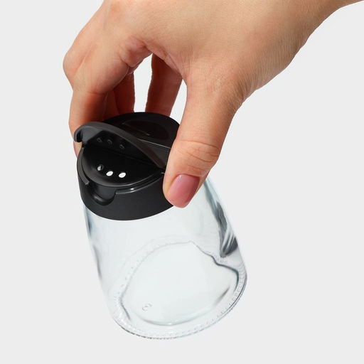 Баночки для специй с пластмассовой крышкой Доляна «Отто», набор 4 шт.: 140 мл, 6.2×8.4 см, стекло