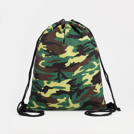 Мешок для обуви на шнурке, цвет зелёный/камуфляж - Simaland фото 2