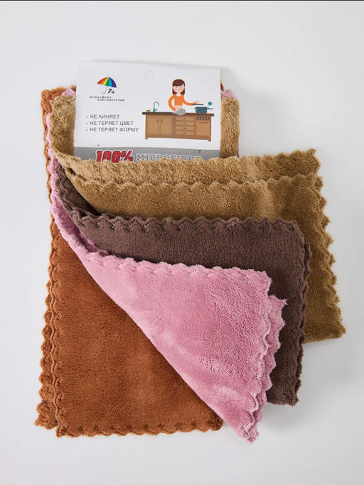 Салфетки для уборки из микрофибры 30x30 4шт. - Фабрика снов фото 5