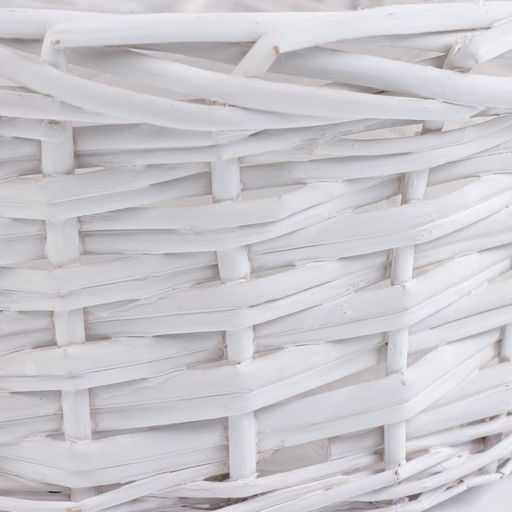 Корзина плетёная для хранения «Плетёнка», ива, круглая, белая, набор 3 шт.