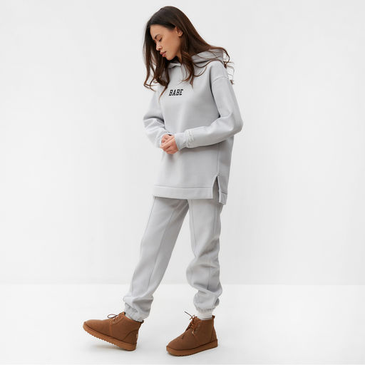 Худи женское MIST Cozy style, серое, размер 42