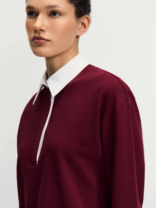 Хлопковый джемпер с отложным воротником / Zarina