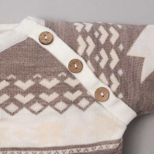 Комбинезон вязаный Крошка Я Снежинка рост 74-80 см фото 3