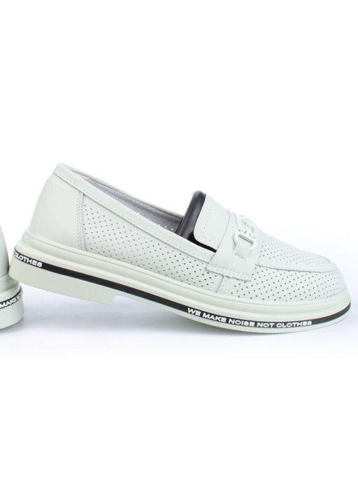 03-PDD170-6 LT. GREEN Лоферы женские (натуральная кожа)