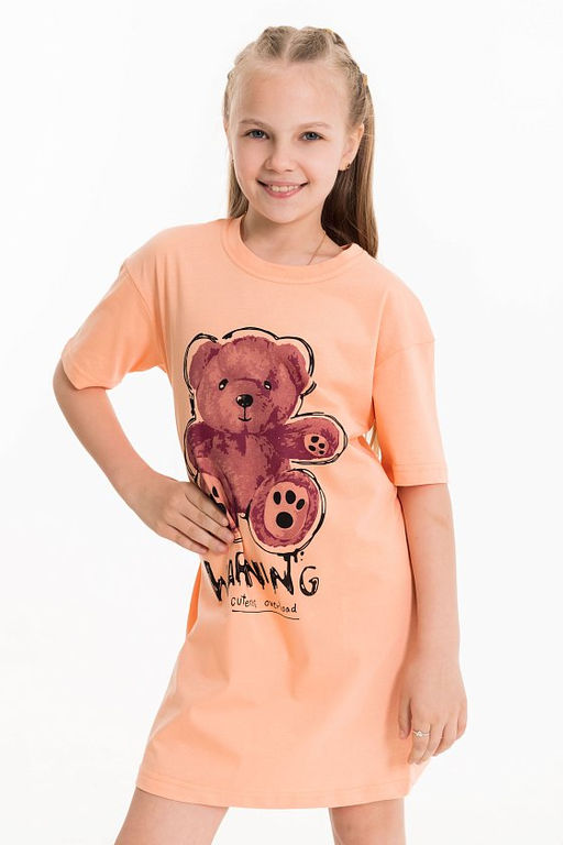 Сорочка М223082Пд персиковый - Елена фото 2