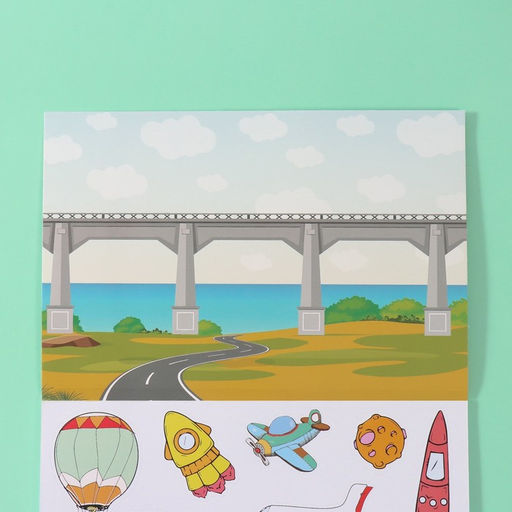 Наклейки в книжке «Техника», 3 фона, 20.7×14.2 см