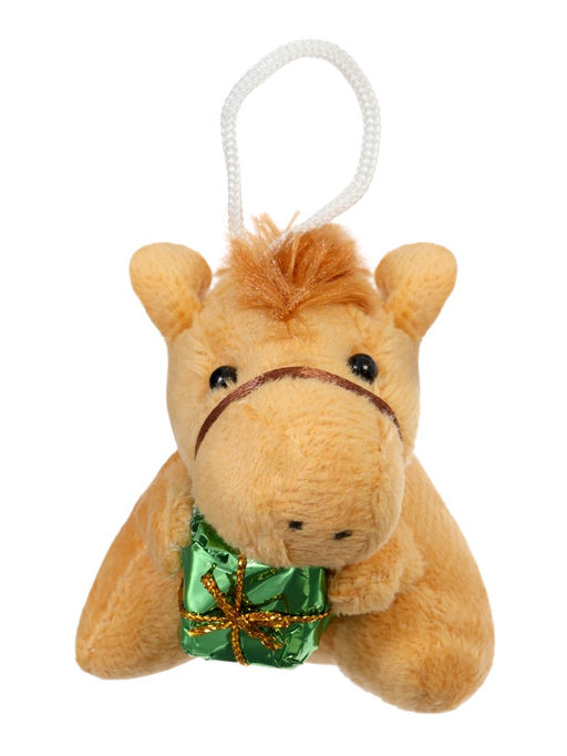 Цена за 2 шт. Мягкая игрушка "Лошадка с подарком", 7 см МИКС