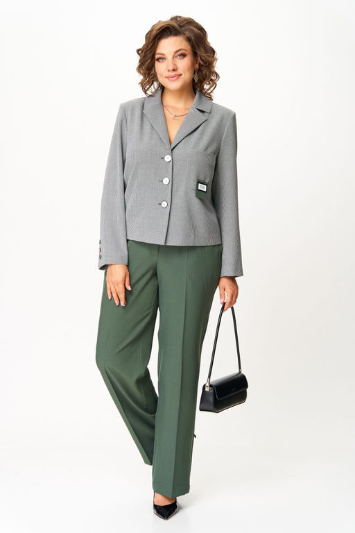 Костюм Aira Style 24240 серо-зеленый