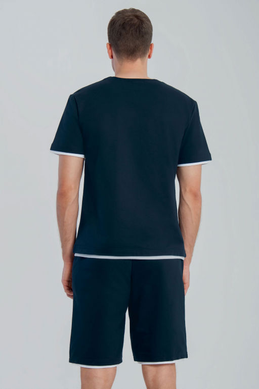 Арт. 63613 Комплект с шортами мужской 48-56 (5 шт) Цвет:темно-синий - Идеал фото 3