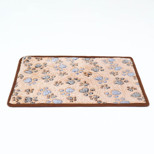 Коврик для отдыха животных, двусторонний (флис+ротанг), 40 х 30 см,бежевый - Пижон фото 2