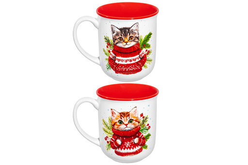 Набор 2 кружек 400 мл 12*9*10 см Зимние котята, фарфор - Elan gallery фото 6