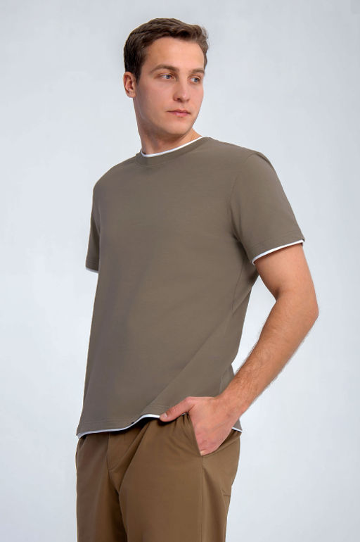 Арт. 67115/2 Футболка мужская 48-56 (5 шт) Цвет:полынь - Идеал фото 3