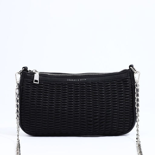 Сумка-багет на молнии, длинный ремень, цвет чёрный - Simaland фото 3