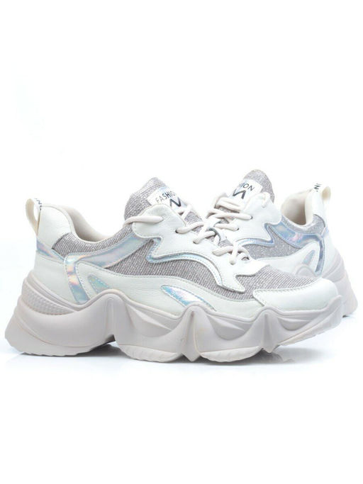 05-FDG101-2P WHITE Кроссовки женские (натуральная кожа) - Фабричный китай фото 13