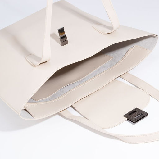 Сумка-тоут на молнии, цвет молочный - Simaland фото 5