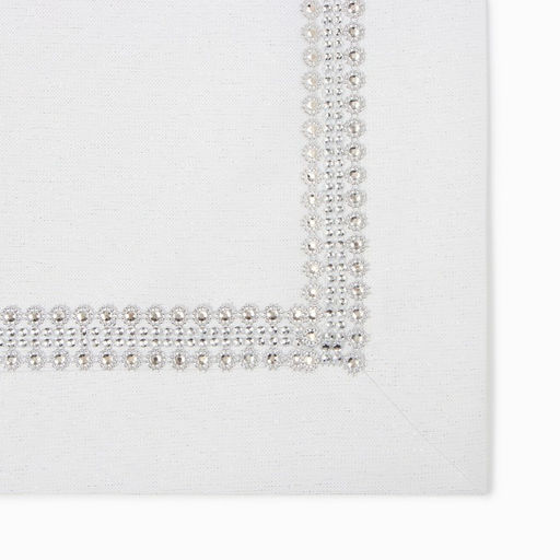 Дорожка Этель со стразами, 118 х 60 5 см, цвет белый, п/э  фото 6