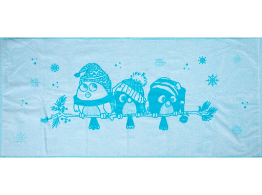 6с102.411ж1 Зимуем (бирюза10) Полотенце махровое 67х150см