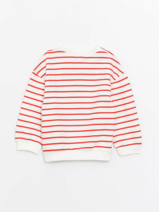 Bisiklet Yaka Uzun Kollu Minnie Mouse Bask?l? K?z Bebek Sweatshirt - Waikiki фото 3