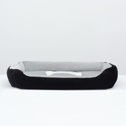 Лежанка-диван Косточка, 60 х 45 х 15, серо-чёрная - Simaland фото 2