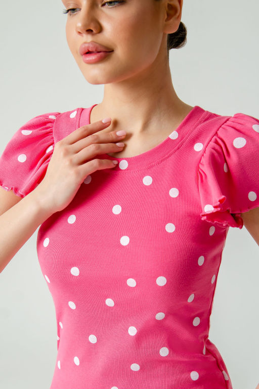 Арт.9176/2 Пижама с шортами 42-48 (4 шт) Цвет:малиновый,белый - Калинка фото 6