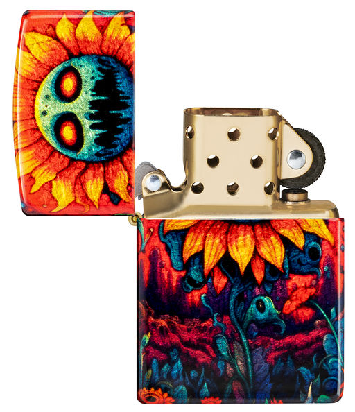 Зажигалка ZIPPO Зловещий подсолнух | Spooky Sunflower 46267