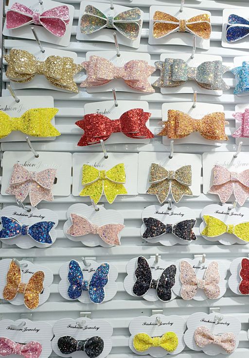 Патч с блестками 7*2,5 см Бантик (10 шт) SF-1872, шоколадный - No name фото 2