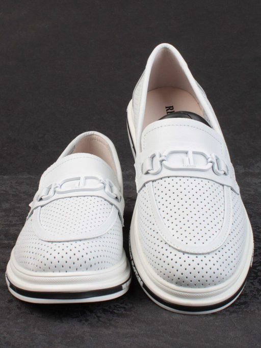 03-PDD170-1 WHITE Лоферы женские (натуральная кожа) - Фабричный китай фото 10